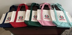 99 Ranch Market Canvas Mini Tote Bags Set of 5 Reusable Multicolor