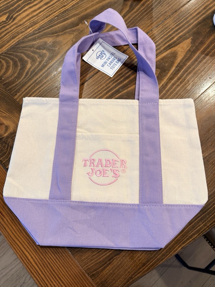 Trader Joe’s Lavender Canvas Mini Tote Bags Set – Will Ship Out Next Day