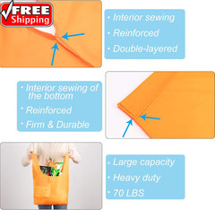 Large Reusable Bags Shopping Washable Foldable 6 Pack Grocery Bags Heavy Duty Li