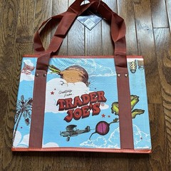 NWT Trader Joes Bag Bundle Collapsible Grocery Tote + 2 Mini Pastel Canvas Totes