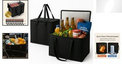 Heavy-Duty 2-Pack Insulated Grocery Bags – XL-Large, Zippered & Dependable