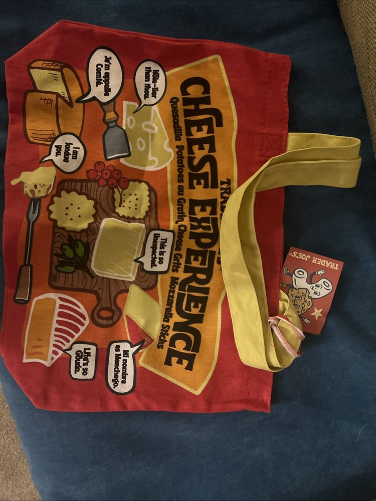 Trader Joe’s NEW CHEESE Heavy Duty Eco Cotton Bag NWT Plus BONUS Mystery Tote