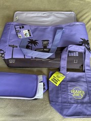 Trader Joe’s Large and Mini Purple Insulated and mini tote