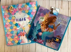 Little Mermaid Set Of 2 Disney Princess Ariel Reusable Gift Bag New Travel Kids