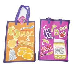 Trader Joe’s Mac & Cheese Reusable Shopping Bag Tote 6 Gallon Lot of 2