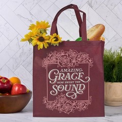 Reusable Inspirational Scripture Shopping Tote Bag for Women: Amazing Grace, …