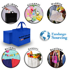 Shopping Bags Tote Bags Reusable Recyclable Gift & Promo Bag, Med, Pack of 10