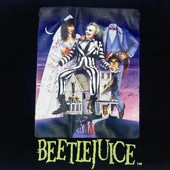 Primark Beetlejuice Tote Bag Black Cloth Tim Burton Michael Keaton Cotton New
