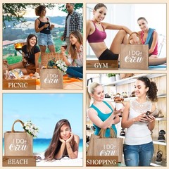 Sadnyy 10 Pieces Bridesmaid Gift Bags Bachelorette Tote Bags with Handles Lar…