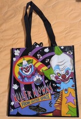 KILLER KLOWNS Reusable BLACK Jumbo Shopping Gift Bag with Handle New! Free Ship!