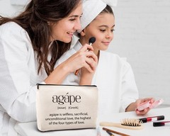 kdqua Christian Religion Agape Definition Makeup Bag, Multicolor