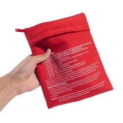 OBTANIM 2 Pack Microwave Potato Bag Reusable Baked Pouch One Size, Red