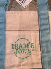 Trader Joe’s 2026 Spring Mini Pastel Blue Canvas Tote Bag