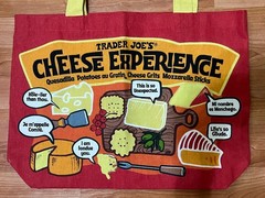 Trader Joes Cheese Adventures Experience Cotton Tote Bag Red Yellow