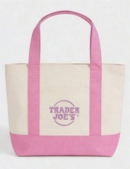 Trader Joe’s Mini Pastel Canvas Tote Bag NWT Blue Green Pink Purple | US Stock