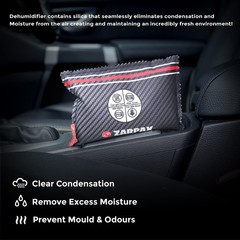 4 Pack Rechargeable Car Dehumidifier Bags – Moisture Absorber for Cars, Trucks &