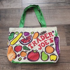 Trader Joes Fruit Vegetable Reusable Shopping ECO cloth tote bag USA Colorful