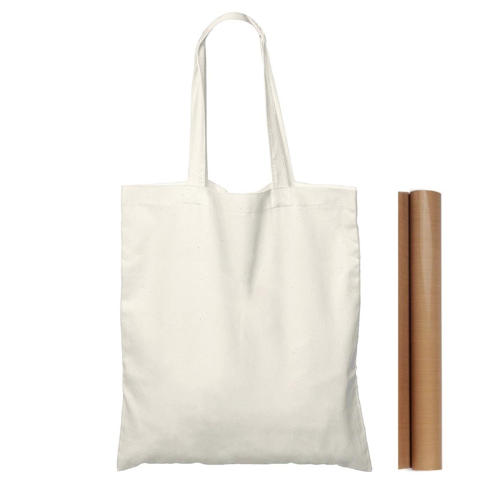 NPBAG 25 Pack 15” X 16” Natural Cotton Tote Bags, Lightweight Blank Bulk Cl…