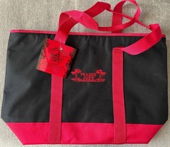Trader Joes XL Red And Black Insulated Cooler Reusable Tote Grocery Shopping Bag