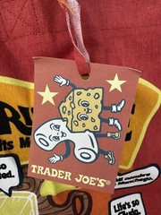 Trader Joe’s NEW Cheese Adventures 1 Reusable 100% Cotton Shopping Bag /Tote NWT