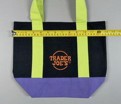 NEW NO TAG Trader Joe’s Mini Trick or Treat Halloween Black Green Canvas Tote(S3