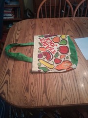 Trader Joes Iconic Canvas Market Tote Fresh Produce Bag Fruits Veggies Reusable