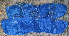 Lot of 6 IKEA Large 19 Gallon Bags Shopping Laundry Grocery Storage FRAKTA