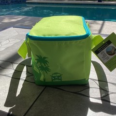NEW! Trader Joe’s Mini Tote Bag Insulated New Summer 2026-Lime/Green/Blue