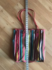 Pre-Owned Lancome Multi- Striped Reusable Tote / Beach / Book / Shopping Bag