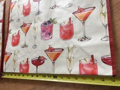 Lot of 2: Reusable Tote Bag~ASSORTED COCKTAILS BY HomeSense NWT
