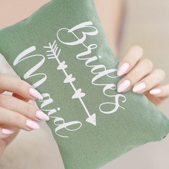 Whaline 8Pcs Bridesmaids Makeup Bags Wedding Bridal Cosmetic Sage Green