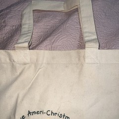 CafePress Have Ameri-Christmas!! Cream Color Cotton Tote/shopping Bag 14.5×15.5