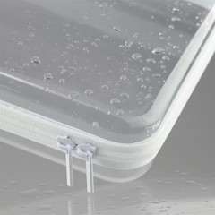 2 PCS Clear Hard Shell Zipper Cases Plastic 5.11*3.34*2.08 inch, Transparent