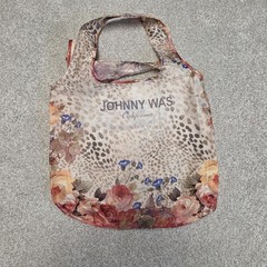 Johnny Was Reusable Foldable Shopping Tote Bags Lot of 3 Floral Print NWOT