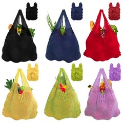 6 Pieces Magic Stretch Bags, Large Capacity Pleated Expandable Shopping Bags,…