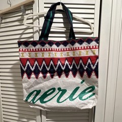 Aerie Foldable Tote Bag Multicolor Recycled Plastic Bottles RN 54485