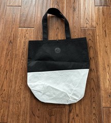 LULULEMON SHOPPING TOTE BAG, Reusable, Black & White Tyvek/Felt