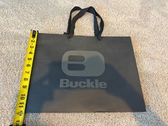 Buckle Clothing Reusable shopping Bag Black gift 16×12
