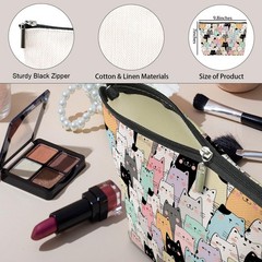 Cute Cats Makeup Bag Cat Gifts Lover for Women Multicolor141