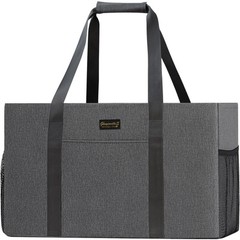 Extra Large Utility Tote Bag, Stand Up Utility Tote with Metal Wire Frame & H…