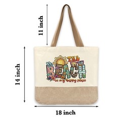 Summer Beach Bag for Women, Large Beach Tote Bag, Ocean Lover Aesthetic Shoul…
