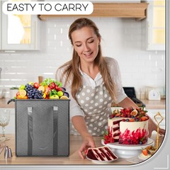 10 Pack Large Insulated Grocery Bags Reusable Shopping Bags with Zippered Top…