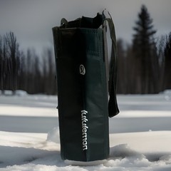 Lululemon Forest Green Reusable Shopping Bag Small Gift Tote Snap Closure Authen