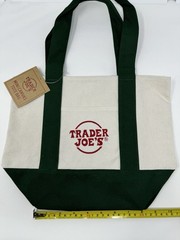 TRADER JOE’S HUNTER GREEN MINI CANVAS TOTE BAG NWT FREE GIFT 🎁 FAST SHIPPING