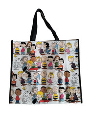 Peanuts Gang Charlie Brown White X-Large Reusable Shopping Gift Bag with Handle