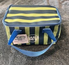 Trader Joe’s 2026 Mini Insulated Tote Summer Fun Ltd Edition Blue Striped New