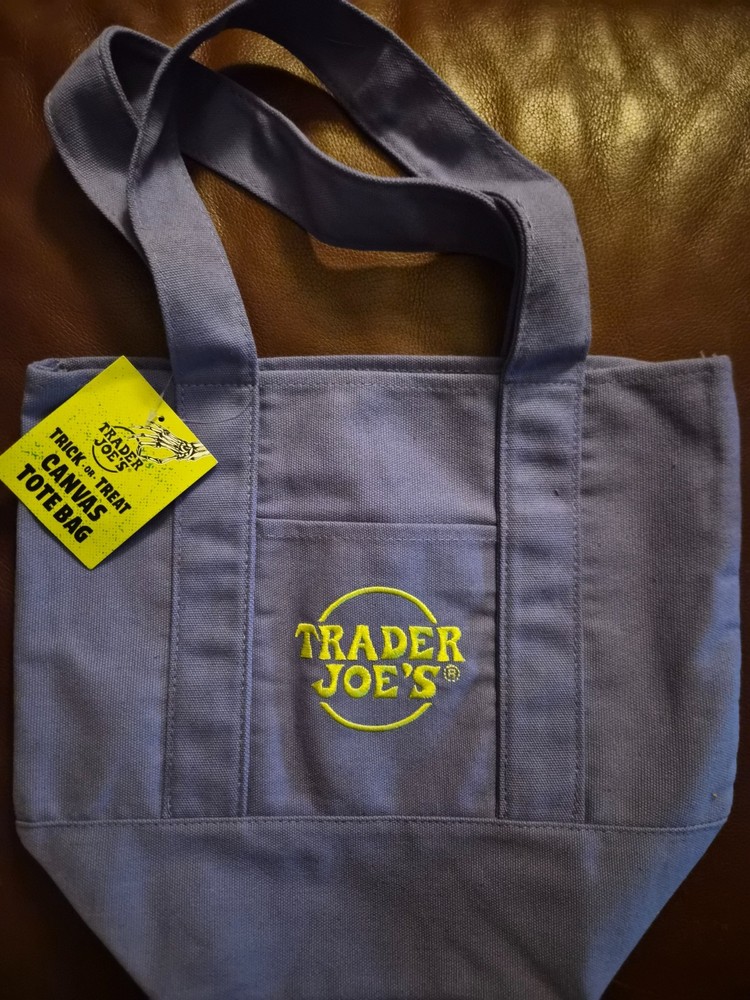 NEW Trader Joe’s Fall 2025 Canvas Mini Tote Bag *Limited Edition* Purple