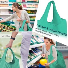 10 Pack Extra Large Reusable Grocery Bags – Foldable, Machine Washable, Lightwei