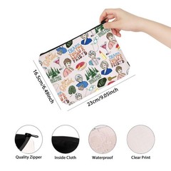 Sitcom Gift Golden TV Theme Makeup Bag Funny For Friend Family Beige