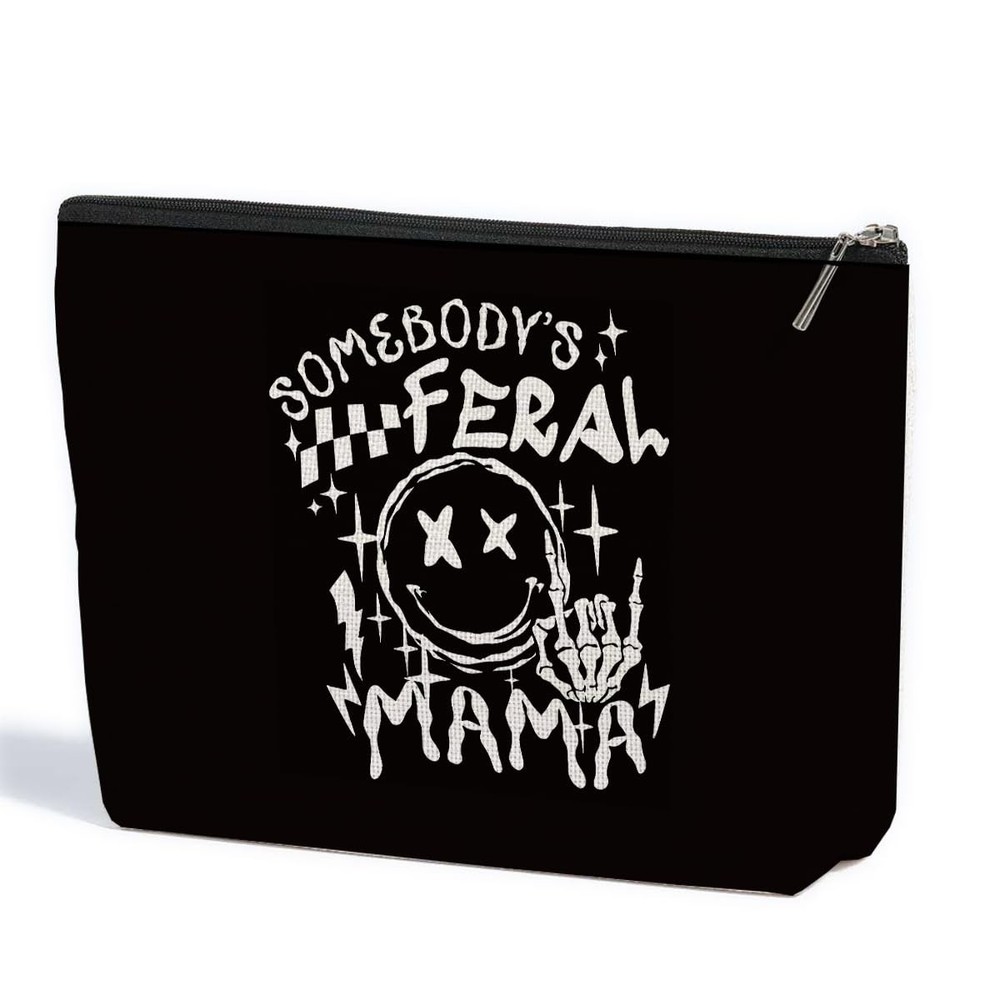 Goth Gifts Funny Skeleton Skull Makeup 10.5″x 7″x 2.5″, Black 01258